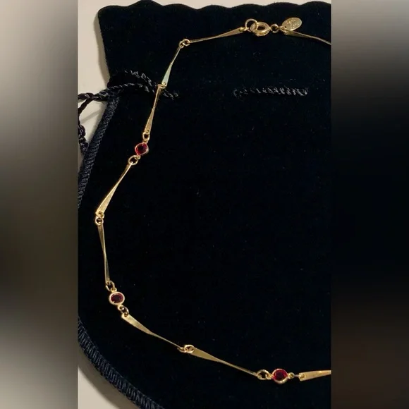 Jewels by Park Lane Gold-Tone Birthstone Necklace (July) - Picture 5 of 10